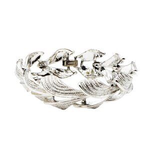 Vintage LISNER Silver Tone Link Bracelet Size 7 Inches